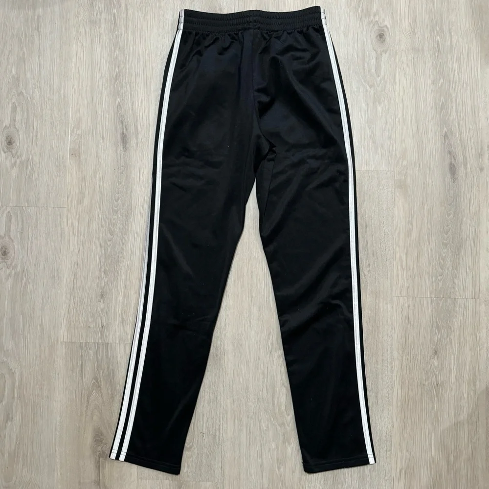 Kids Adidas Girls Black 3 Stripe Soccer Track Pants Straight Leg XL 14/16